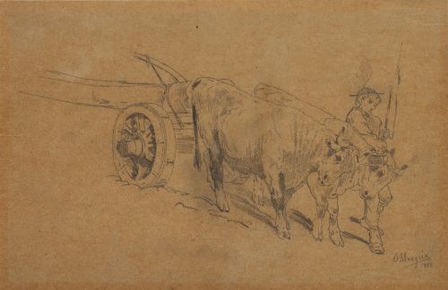 OVIDIO MURGUÍA DE CASTRO (A Coruña, 1871-1909)Arando la t