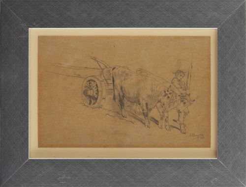 OVIDIO MURGUÍA DE CASTRO (A Coruña, 1871-1909)Arando la t