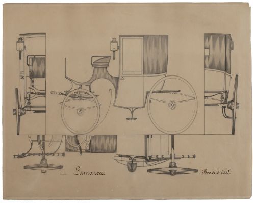JOAQUÍN LAMARCA (Madrid, siglo XIX)Proyecto para carruaje