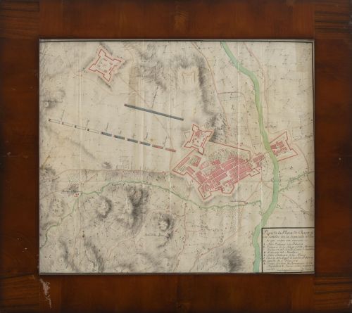 ANÓNIMO, SIGLO XVIIIPlano de la Plaza de Chaves y sus Cas