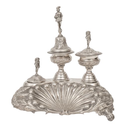 Escribanía de plata. Con marcas.Antonio Castejón, Córdoba