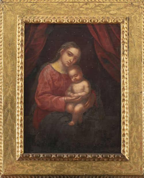 ESCUELA ITALIANA, SIGLO XVIIVirgen con niño
