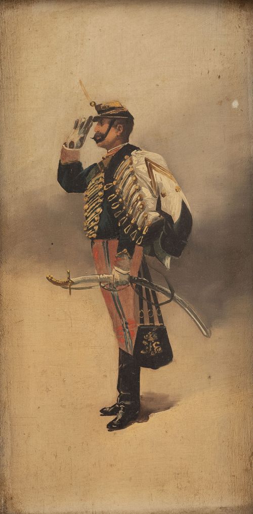 ESCUELA ESPAÑOLA, SIGLO XIXPareja de soldados