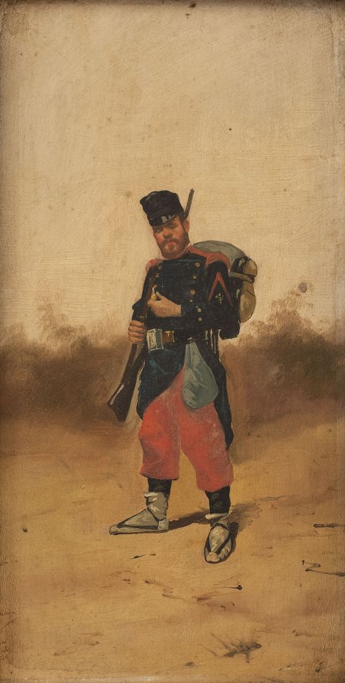 ESCUELA ESPAÑOLA, SIGLO XIXPareja de soldados