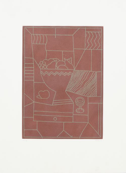 ALFREDO ALCAÍN (Madrid, 1936)Bodegón marrón y bodegón ama