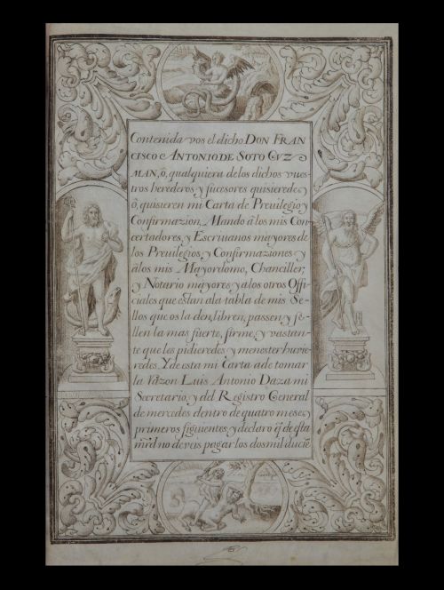 Despacho de concesión del título de Marqués de Torre de Sot