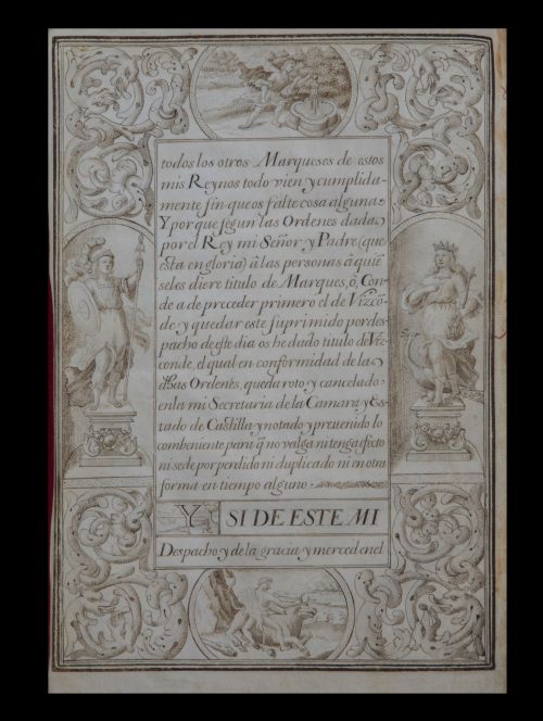 Despacho de concesión del título de Marqués de Torre de Sot