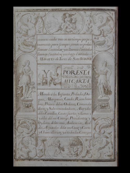 Despacho de concesión del título de Marqués de Torre de Sot