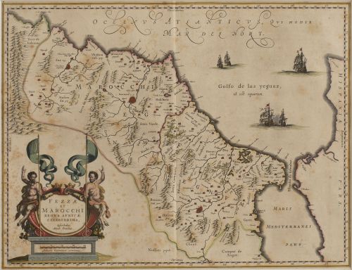ABRAHAM ORTELIUS (1527-1598)Marruecos: "Fezzae et Marocch