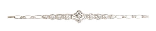 Pulsera de brillantes y diamantes c.1930 con siete motivos 