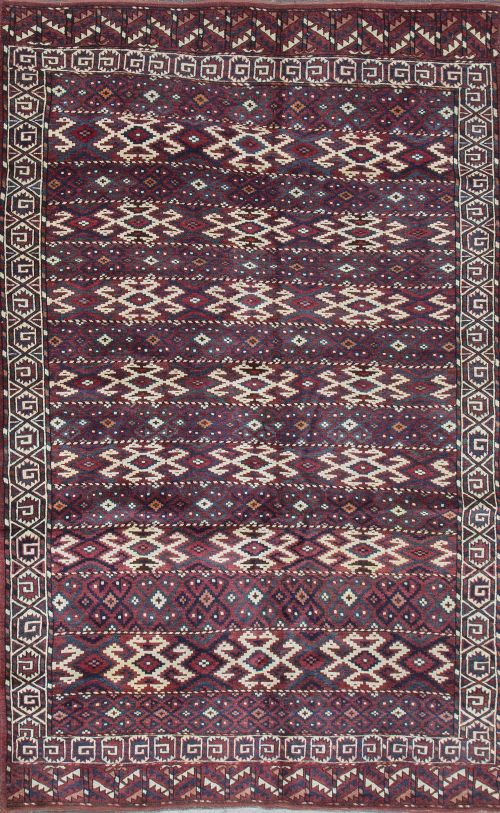 Antigua alfombra karadashli-Turkmenistán, c. 1870.