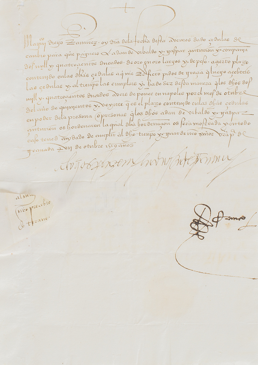 Mandamiento autógrafo de María Manrique, Duquesa de Terrano