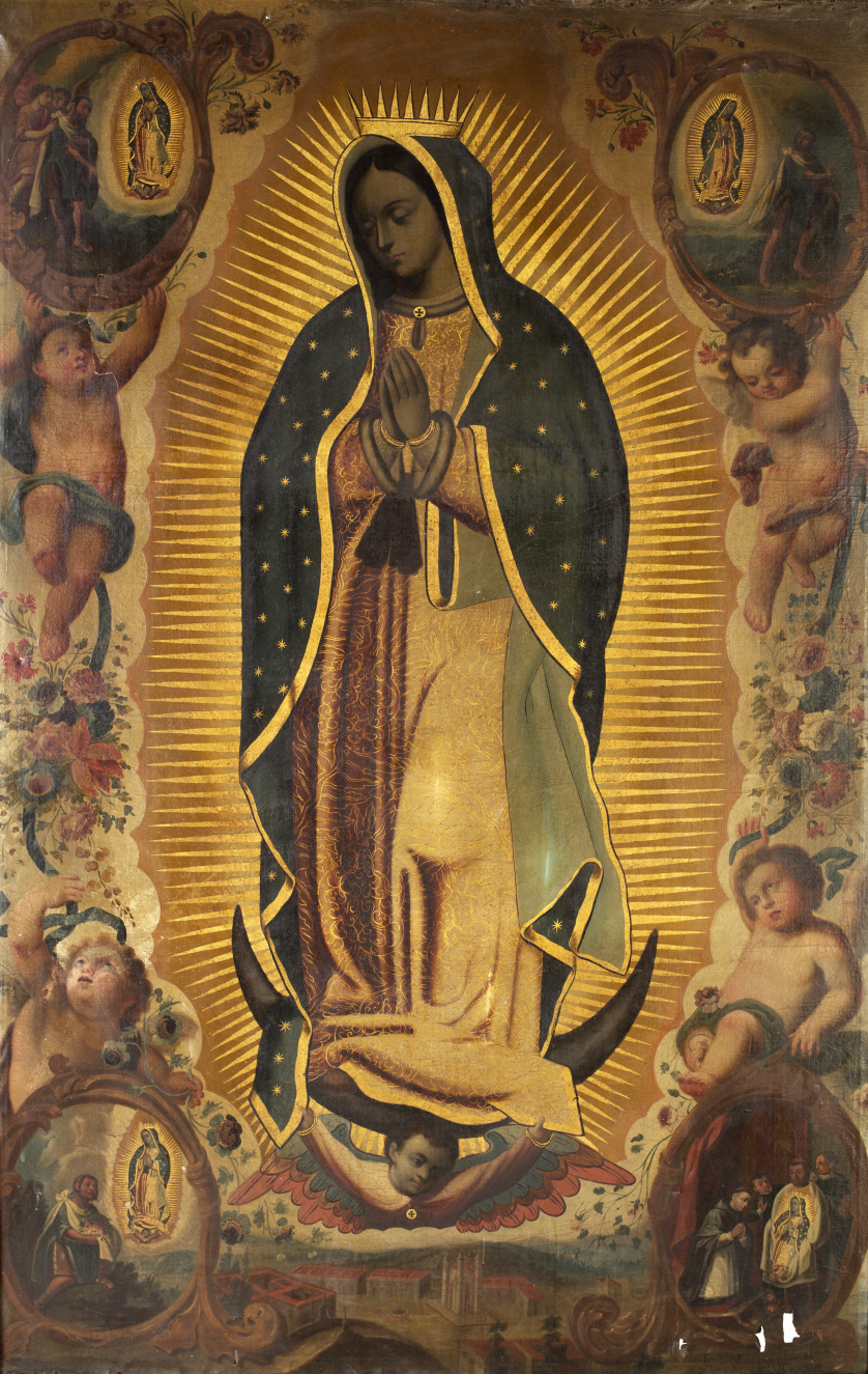 FRANCISCO MARTÍNEZ (activo 1717-1758)Virgen de Guadalupe, 