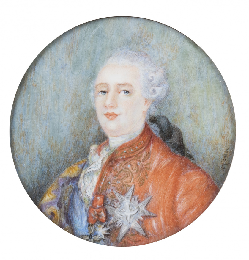 M. MICHEL (Escuela francesa, h. 1800)Retrato de Luis XVI